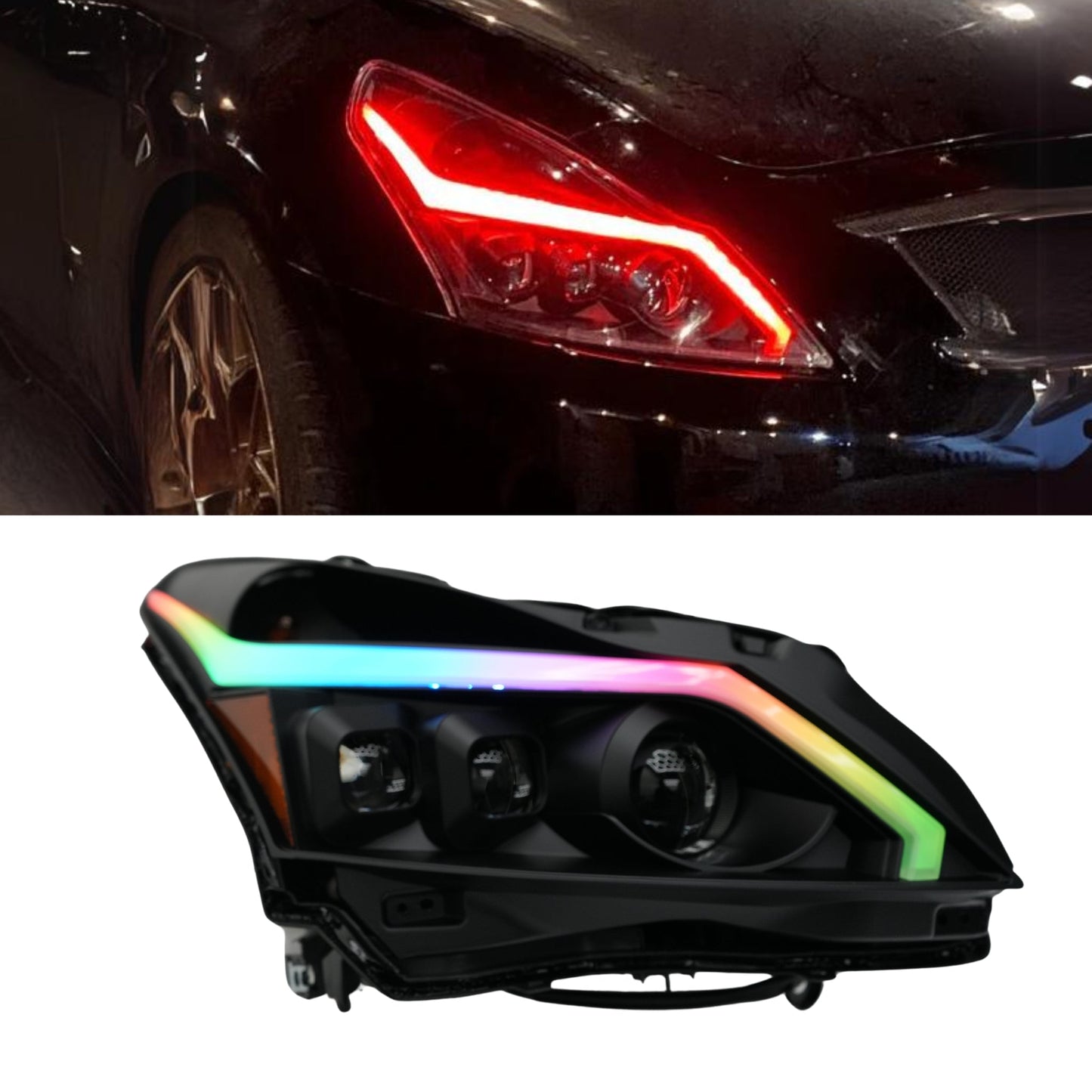 (2010-2013) Infiniti G37 Multicolor Flow DRL Boards (for Spyder Headlights only) - E3 | A20 | P2   - BX1-E3 | G16 | A11 | A20 | P2   - BX1-E4 | A20| P2   - BX1-E4 | G16 | A11 | A20| P2   - BX1-  DRIVEN - 12