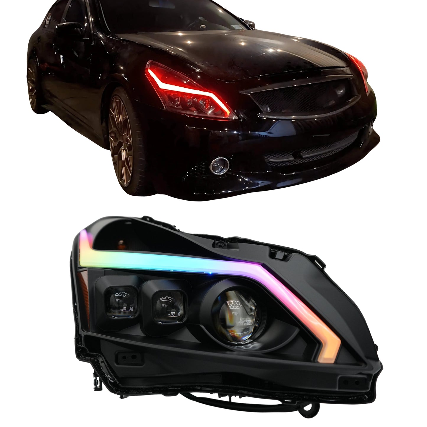 (2010-2013) Infiniti G37 Multicolor Flow DRL Boards (for Spyder Headlights only) - E3 | A20 | P2   - BX1-E3 | G16 | A11 | A20 | P2   - BX1-E4 | A20| P2   - BX1-E4 | G16 | A11 | A20| P2   - BX1-  DRIVEN - 1