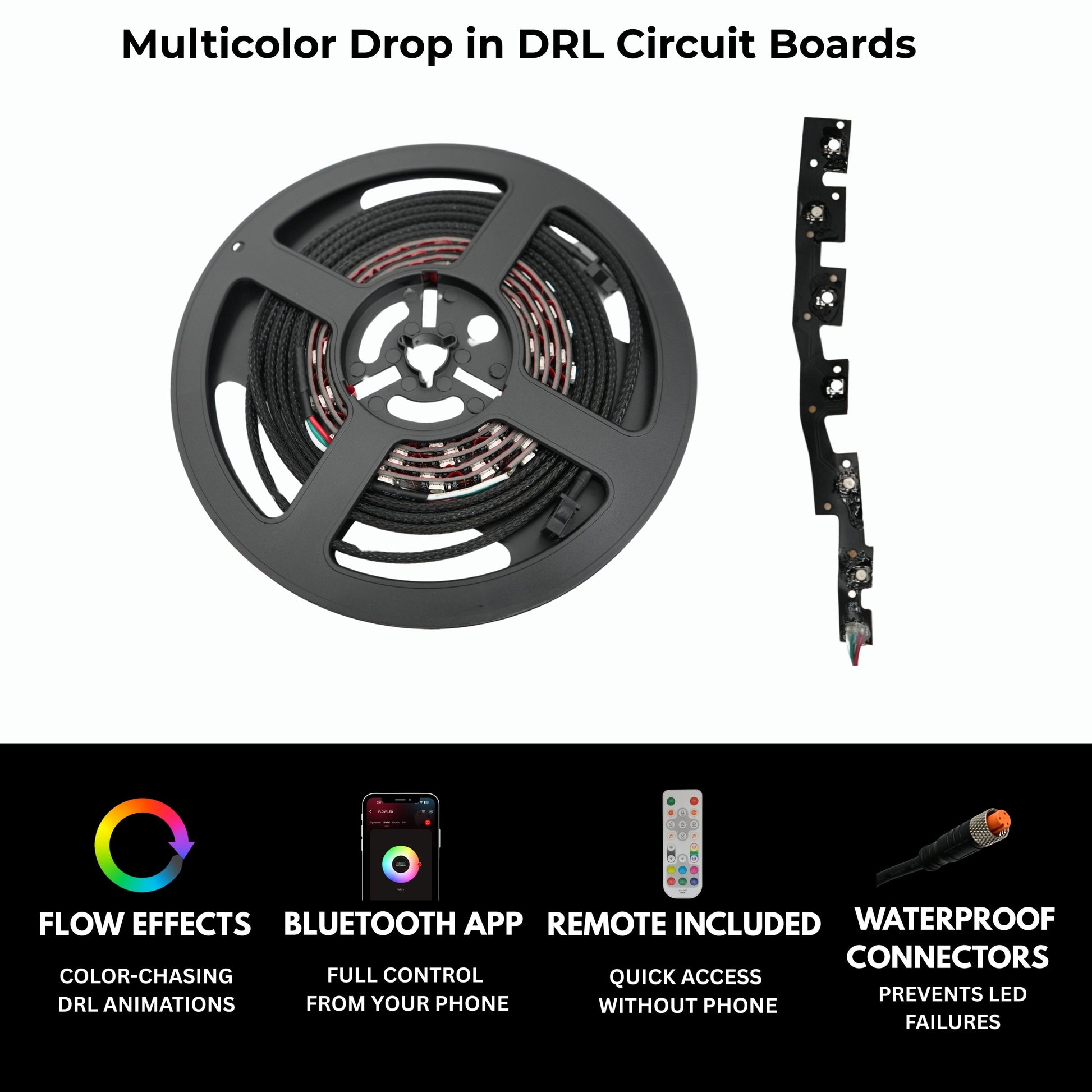Infiniti Q50 Multicolor Flow DRL Boards (2014-2024) - F5 | A20 | P2   - BX1-F5 | B14 | A20 | P2   - BX1-  DRIVEN - 2
