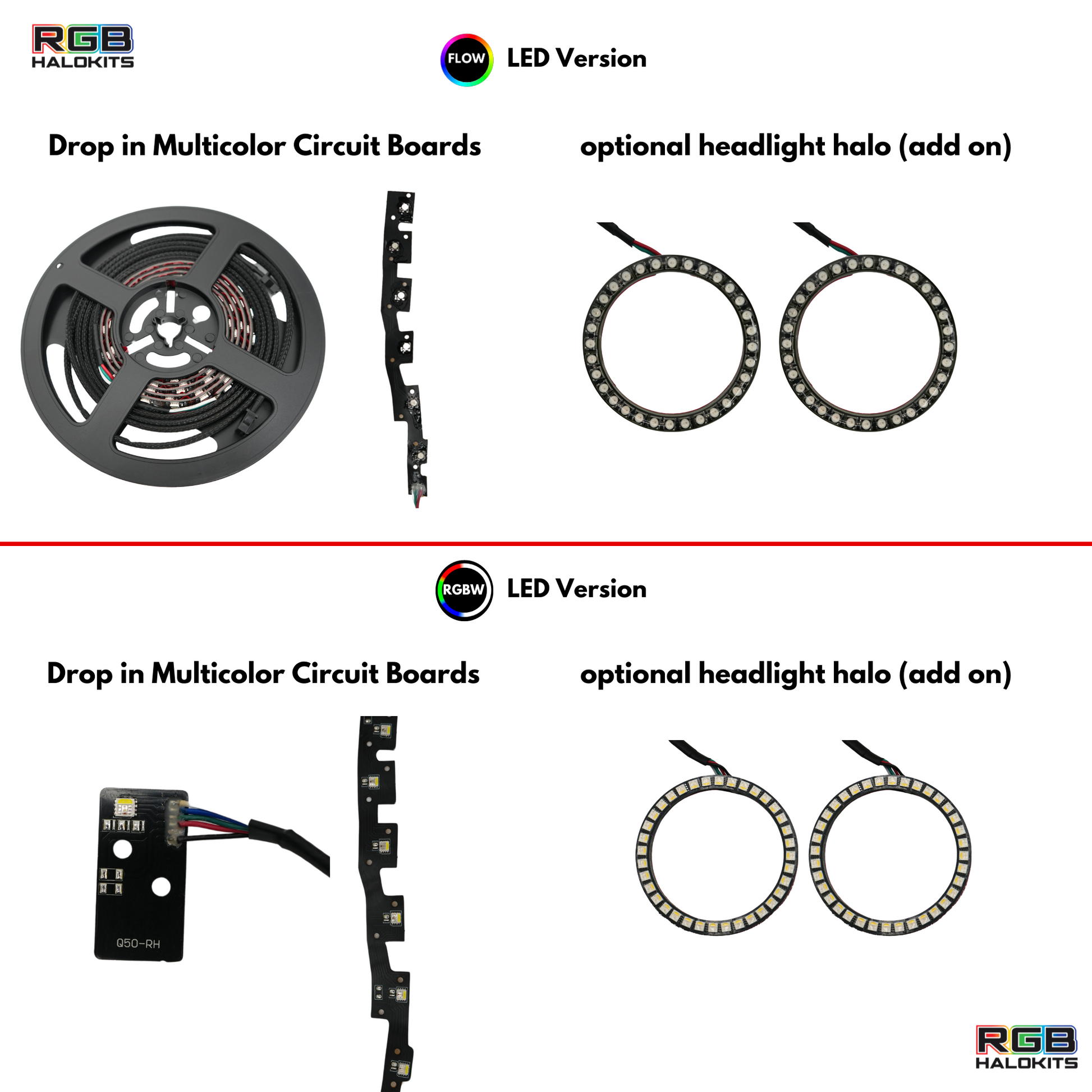Infiniti Q50 Multicolor Flow DRL Boards (2014-2024) - F5 | A20 | P2   - BX1-F5 | B14 | A20 | P2   - BX1-  DRIVEN - 21