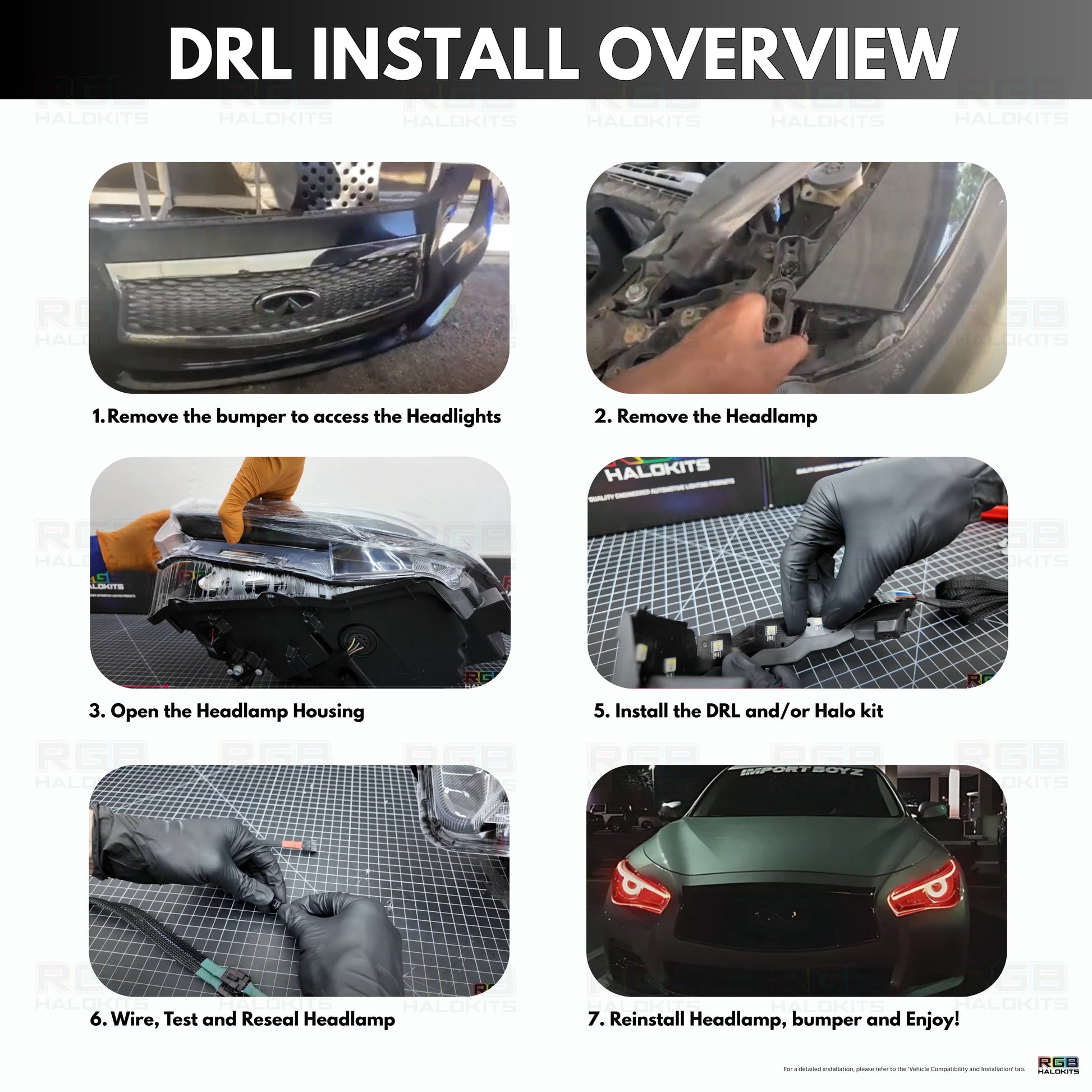 Infiniti Q50 Multicolor Flow DRL Boards (2014-2024) - F5 | A20 | P2   - BX1-F5 | B14 | A20 | P2   - BX1-  DRIVEN - 22