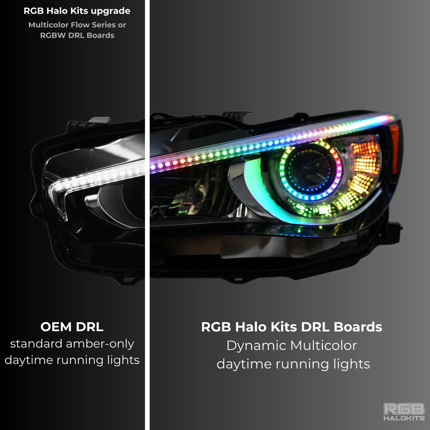 Infiniti Q50 Multicolor Flow DRL Boards (2014-2024) - F5 | A20 | P2   - BX1-F5 | B14 | A20 | P2   - BX1-  DRIVEN - 4