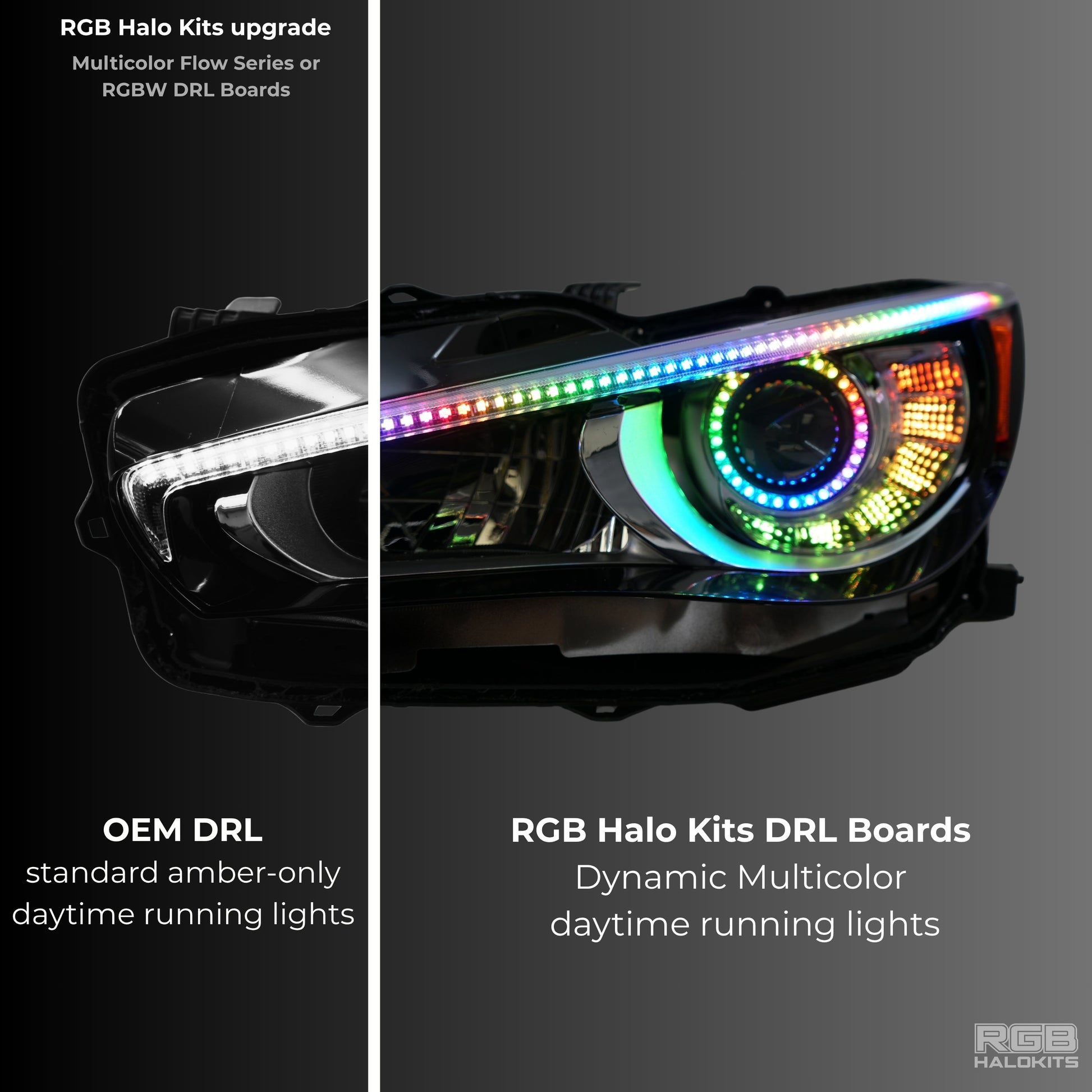 Infiniti Q50 Multicolor Flow DRL Boards (2014-2024) - F5 | A20 | P2   - BX1-F5 | B14 | A20 | P2   - BX1-  DRIVEN - 4