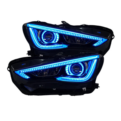 Infiniti Q60 DRL Boards (Multicolor Flow) 2016-2022 - S6 | A21 | P2   - BX12-S6 | B13 | A22 | P2   - BX12-  DRIVEN - 7