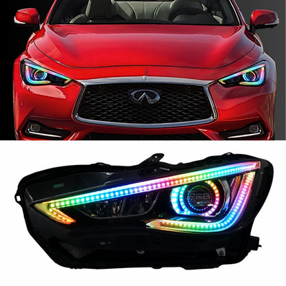 Infiniti Q60 DRL Boards (Multicolor Flow) 2016-2022 - S6 | A21 | P2   - BX12-S6 | B13 | A22 | P2   - BX12-  DRIVEN - 1