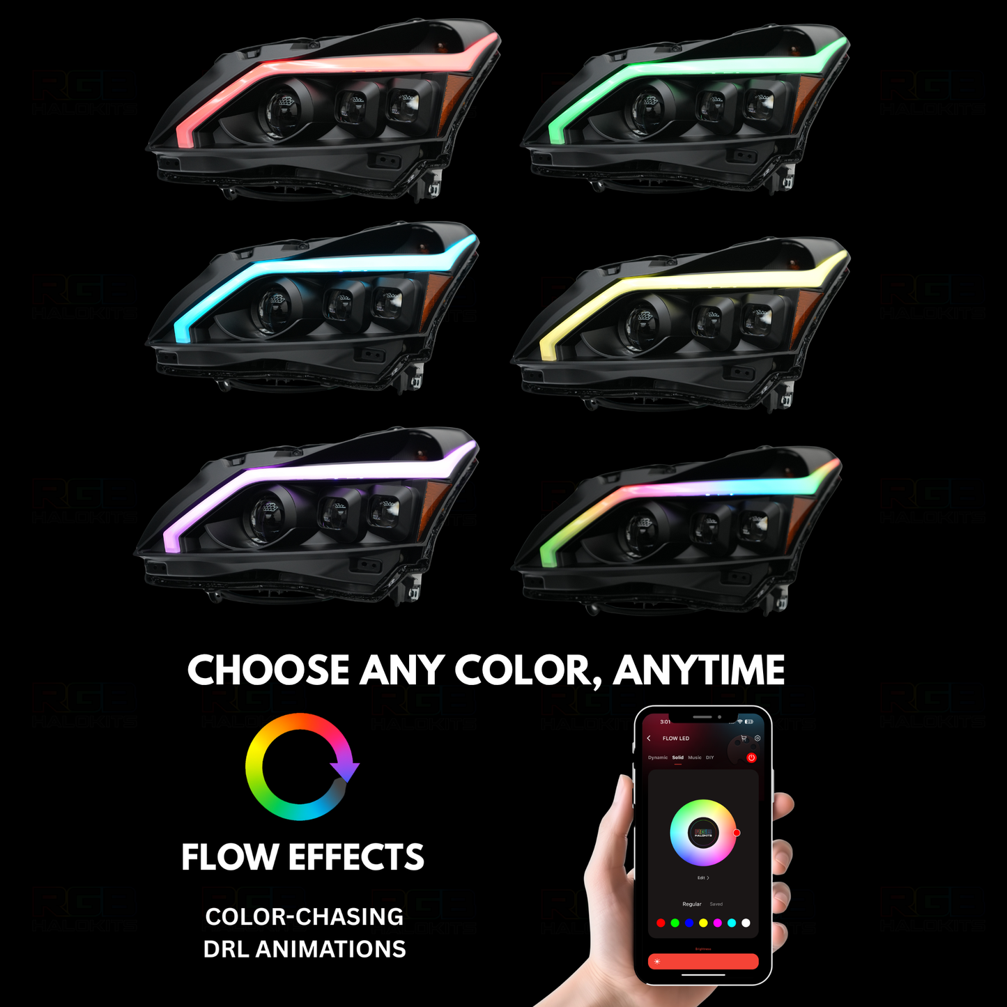 (2010-2013) Infiniti G37 Multicolor Flow DRL Boards (for Spyder Headlights only) - E3 | A20 | P2   - BX1-E3 | G16 | A11 | A20 | P2   - BX1-E4 | A20| P2   - BX1-E4 | G16 | A11 | A20| P2   - BX1-  DRIVEN - 2