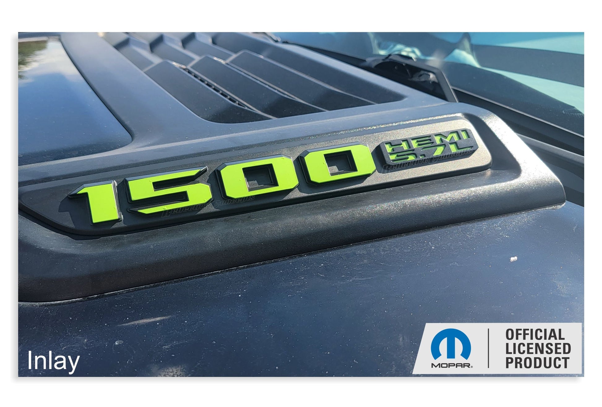 1500 HEMI 5.7L Sport Performance Hood Emblem Overlay Decals - Ram19:HEMI57-B-SportHood-01-  DRIVEN - 3