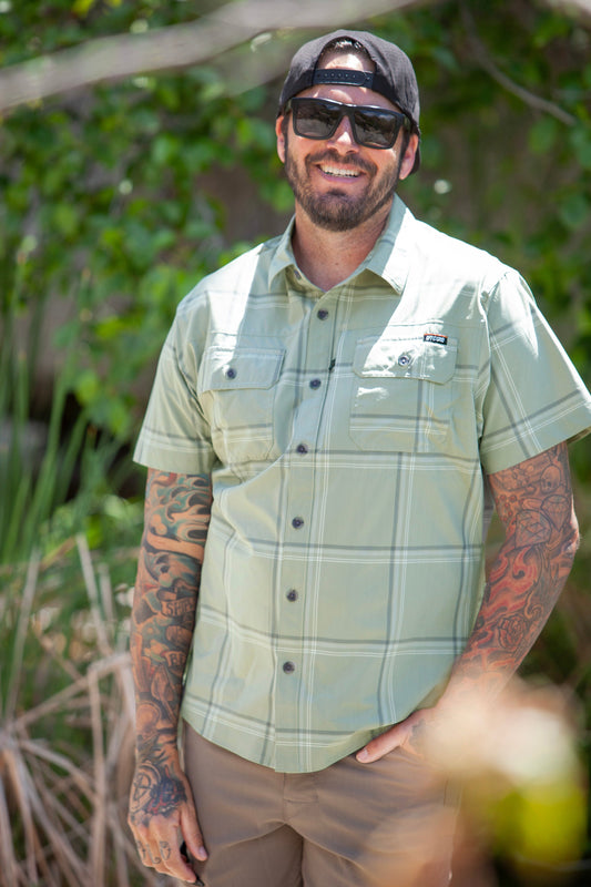 Jack Knife SS Shirt - Sage Green - OMWS125005SA01-OMWS125005SA02-OMWS125005SA03-OMWS125005SA04-OMWS125005SA05-  DRIVEN - 2