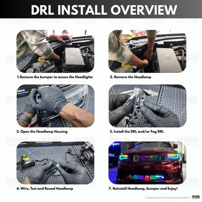 Jeep Grand Cherokee Multicolor DRL Boards (2014-2021) - F23 | A20 | P2   - BX1-F23 | F22 | A20 | P2   - BX4-F23 | E1 | A20 | A11 | P2   - BX4-F20 | E1 | A12 | P2   - BX4-F20 | A12 | P2   - BX1-  DRIVEN - 25