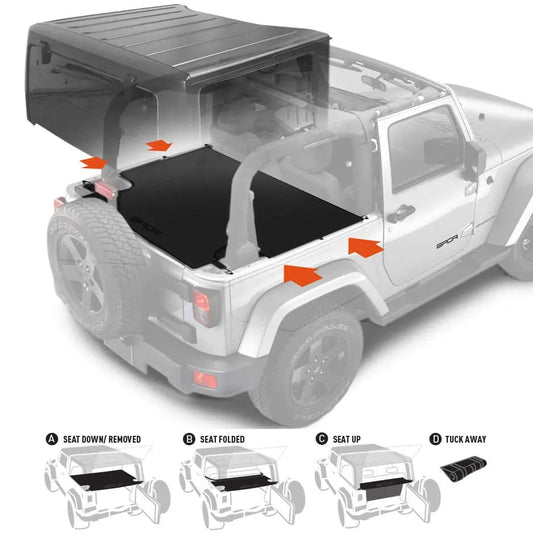 Jeep Wrangler JK 2DR Cargo Cover - GPCAJK-COVER-2DR-  DRIVEN - 1