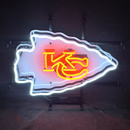 Kansas City Chiefs KC Football Logo Neon Signs - ME954-  DRIVEN - 3