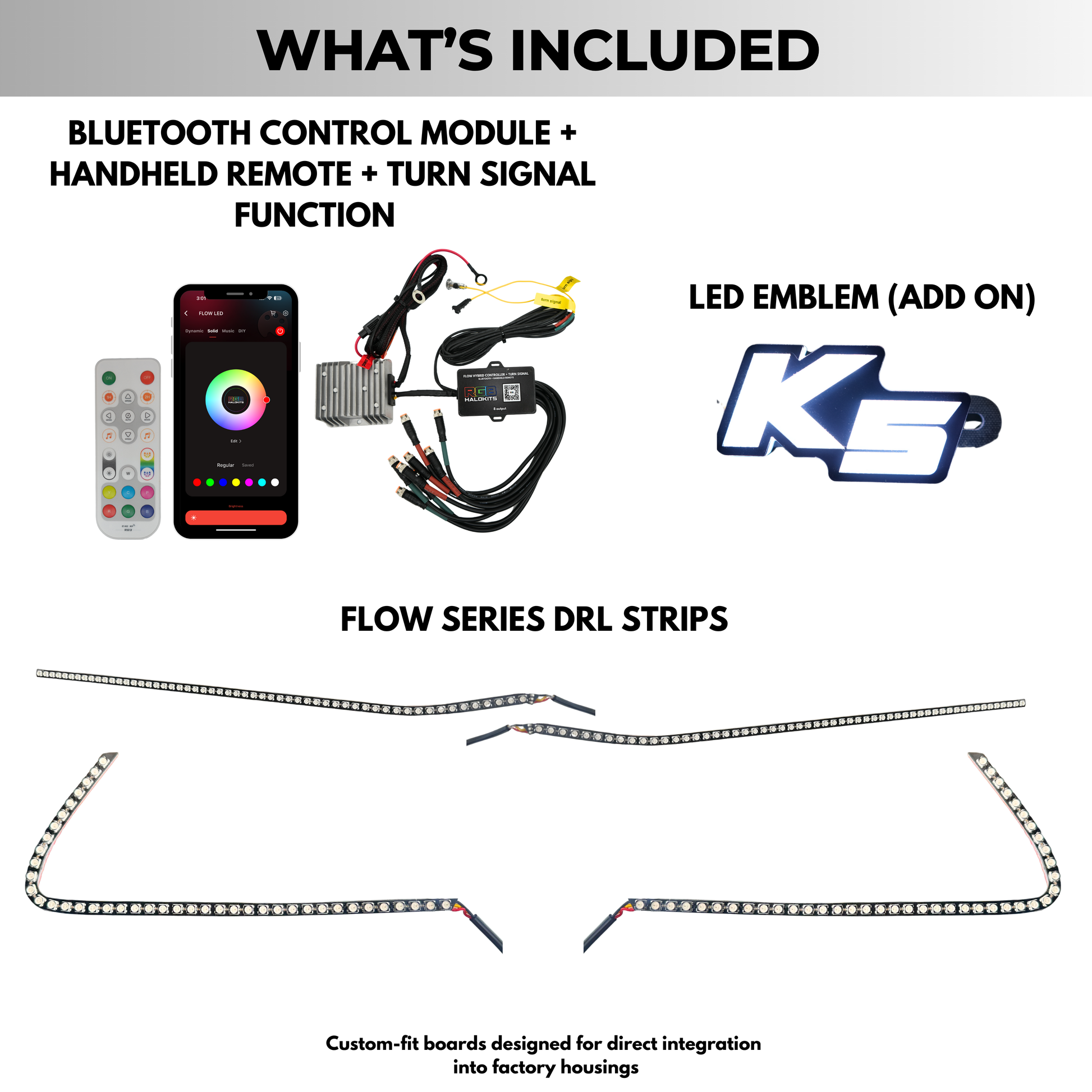 Kia K5 Multicolor Flow DRL Boards (2021-2024) - E16 | A21 | P2   - BX12-  DRIVEN - 5