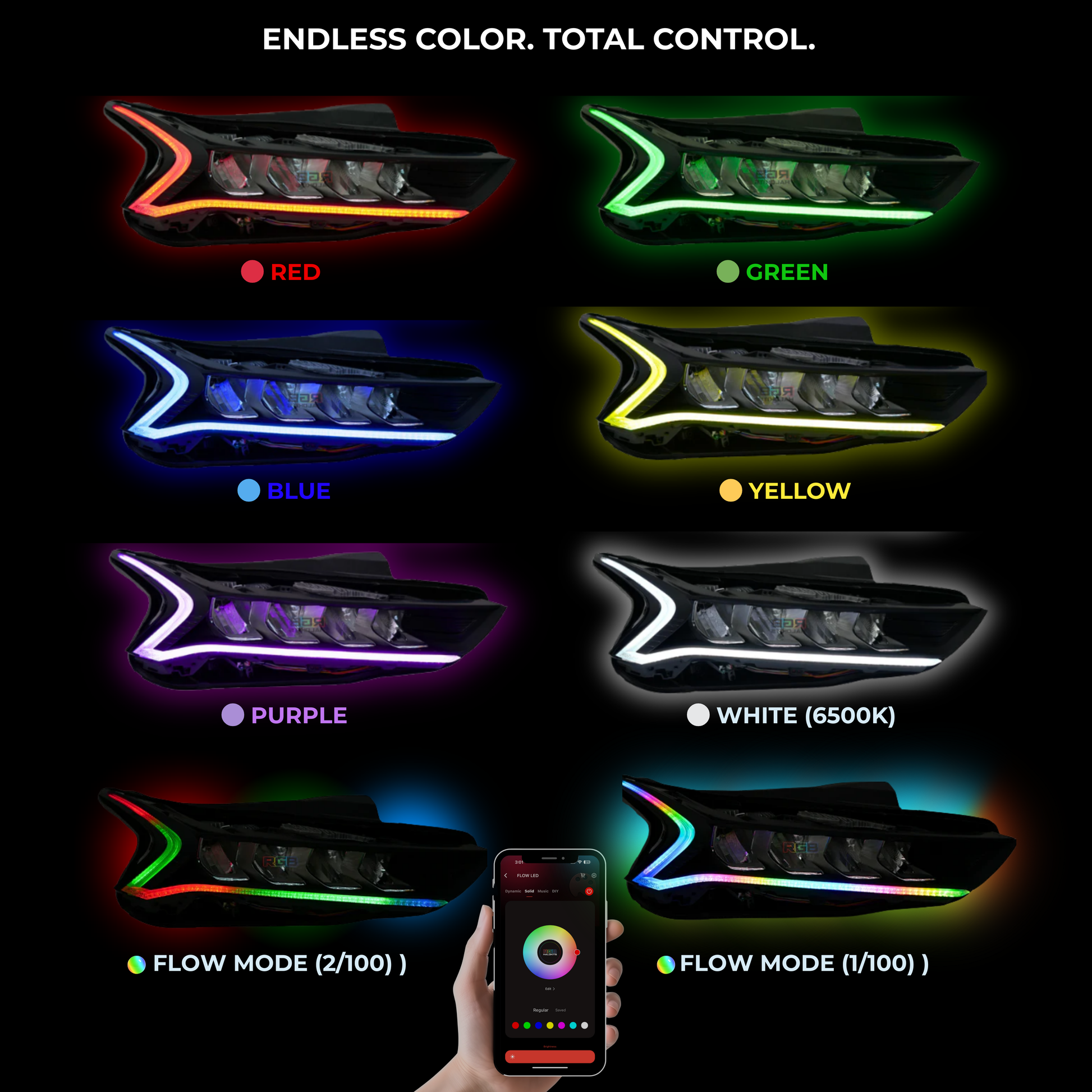 Kia K5 Multicolor Flow DRL Boards (2021-2024) - E16 | A21 | P2   - BX12-  DRIVEN - 4