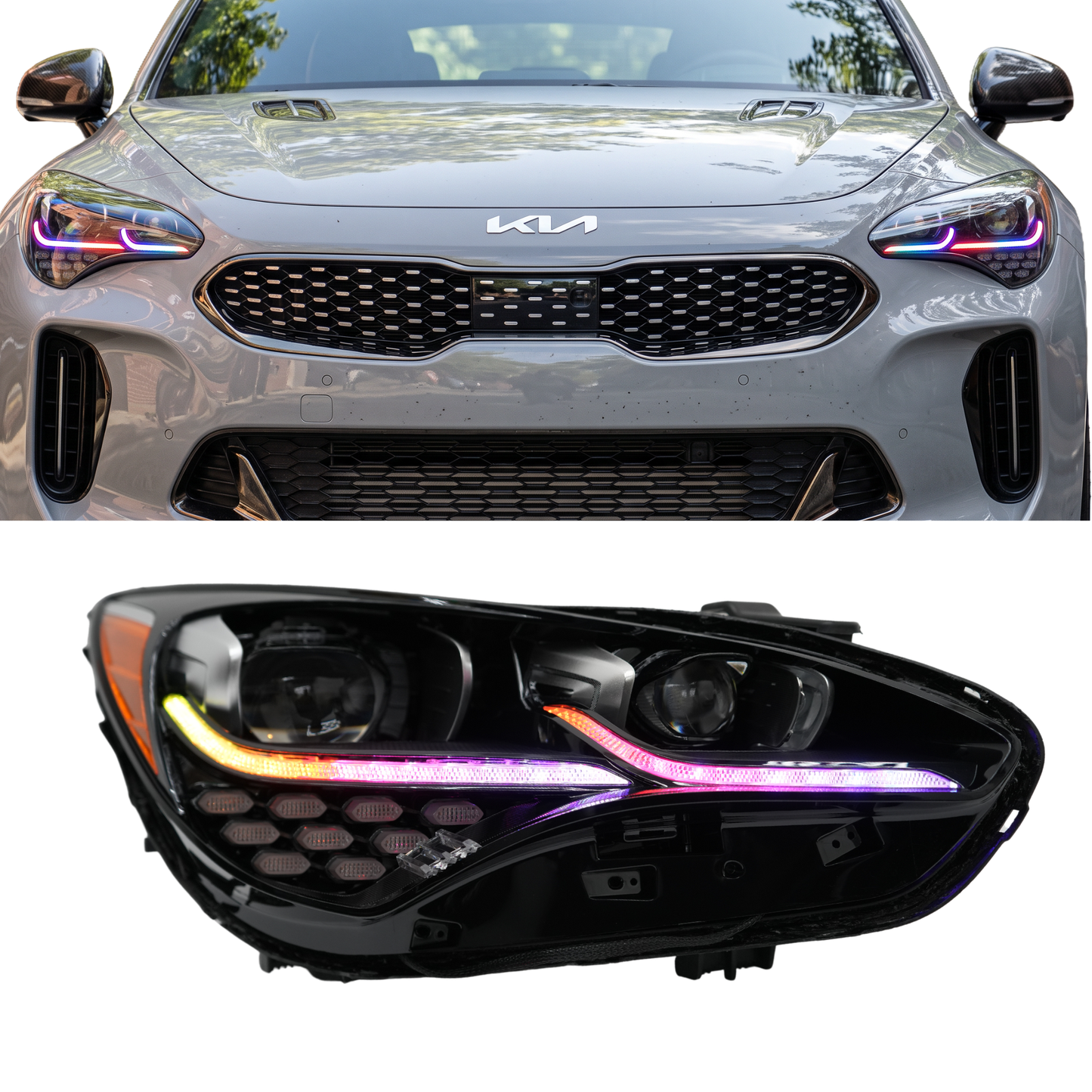 Kia Stinger Multicolor Flow Series DRL Boards (2017-2024) - S2 | A20 | P2   - BX3-  DRIVEN - 1