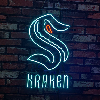 Seattle Kraken Neon Light Sign - CN038-  DRIVEN - 4