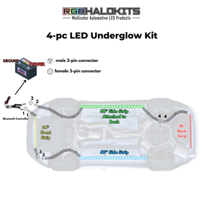 LED Underglow Lighting Kit 3.0 | Aluminum - Z1 | P2-Z2 | P2-  DRIVEN - 5