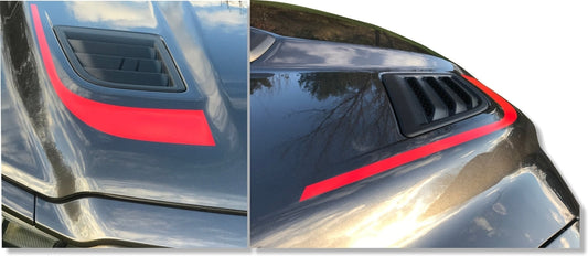 Lower Hood Vent Accent Decal Graphic  - 2019-2024 Ram 1500 Rebel & Sport Hood - Ram19:Hood:LVAD-01-Ram19:Hood:LVAD-02-Ram19:Hood:LVAD-03-Ram19:Hood:LVAD-04-Ram19:Hood:LVAD-05-  DRIVEN - 2