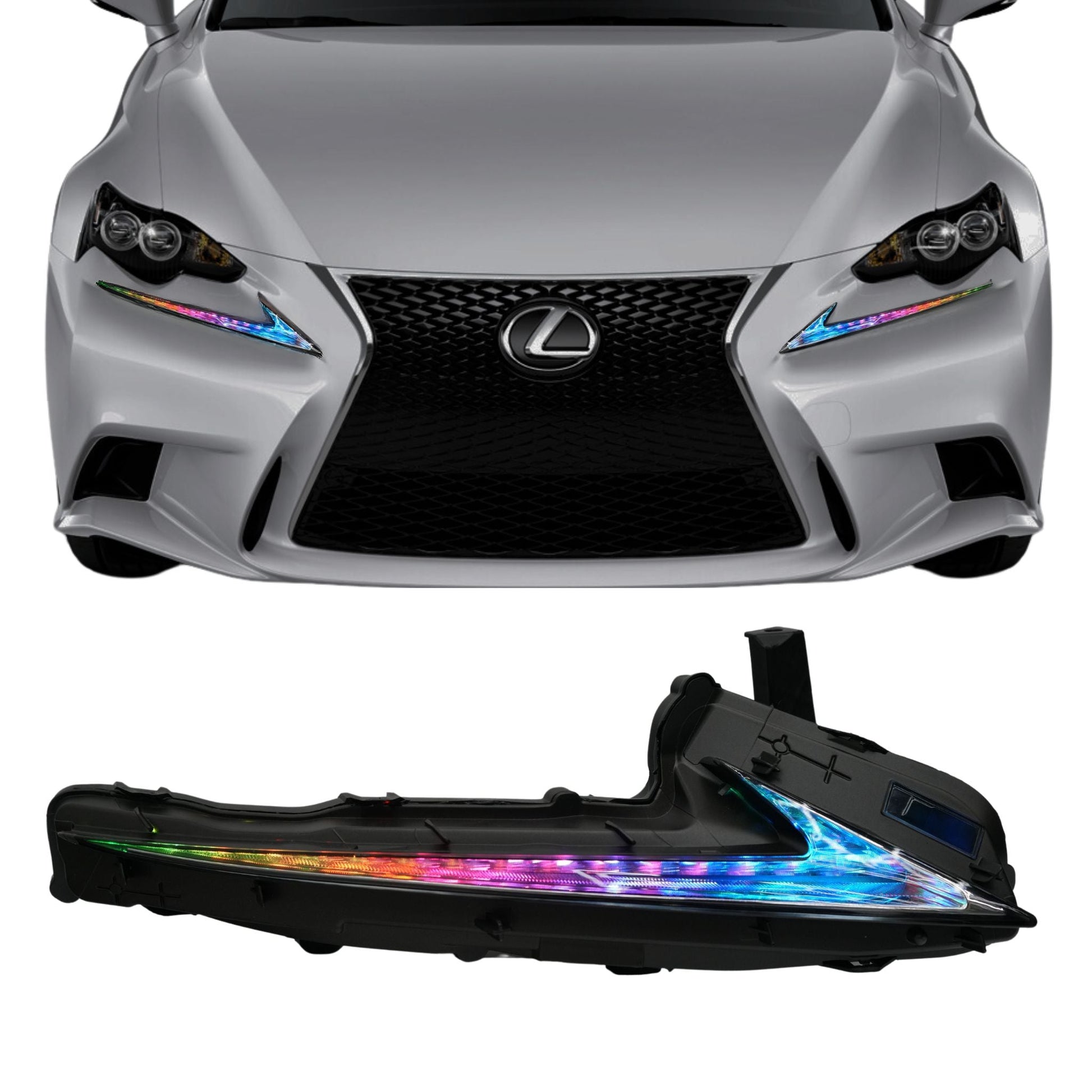 Lexus IS Multicolor Flow Series DRL Boards (2014-2020) - S4 | A20 | P2   - BX12-S4 | B10 | A20 | P2   - BX12-S4 | B12x2 | A20 | P2   - BX12-S4 | B10 | B12x2| A20 | P2   - BX12-  DRIVEN - 12