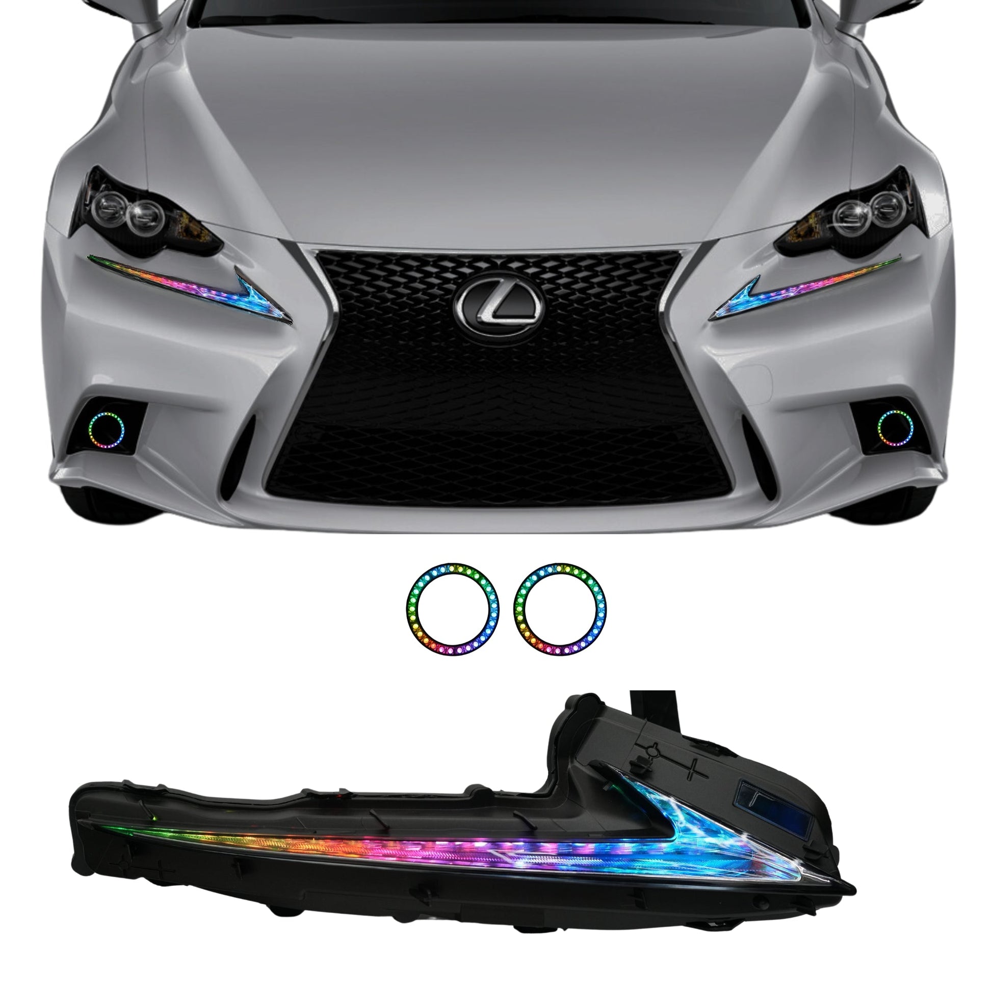 Lexus IS Multicolor Flow Series DRL Boards (2014-2020) - S4 | A20 | P2   - BX12-S4 | B10 | A20 | P2   - BX12-S4 | B12x2 | A20 | P2   - BX12-S4 | B10 | B12x2| A20 | P2   - BX12-  DRIVEN - 13