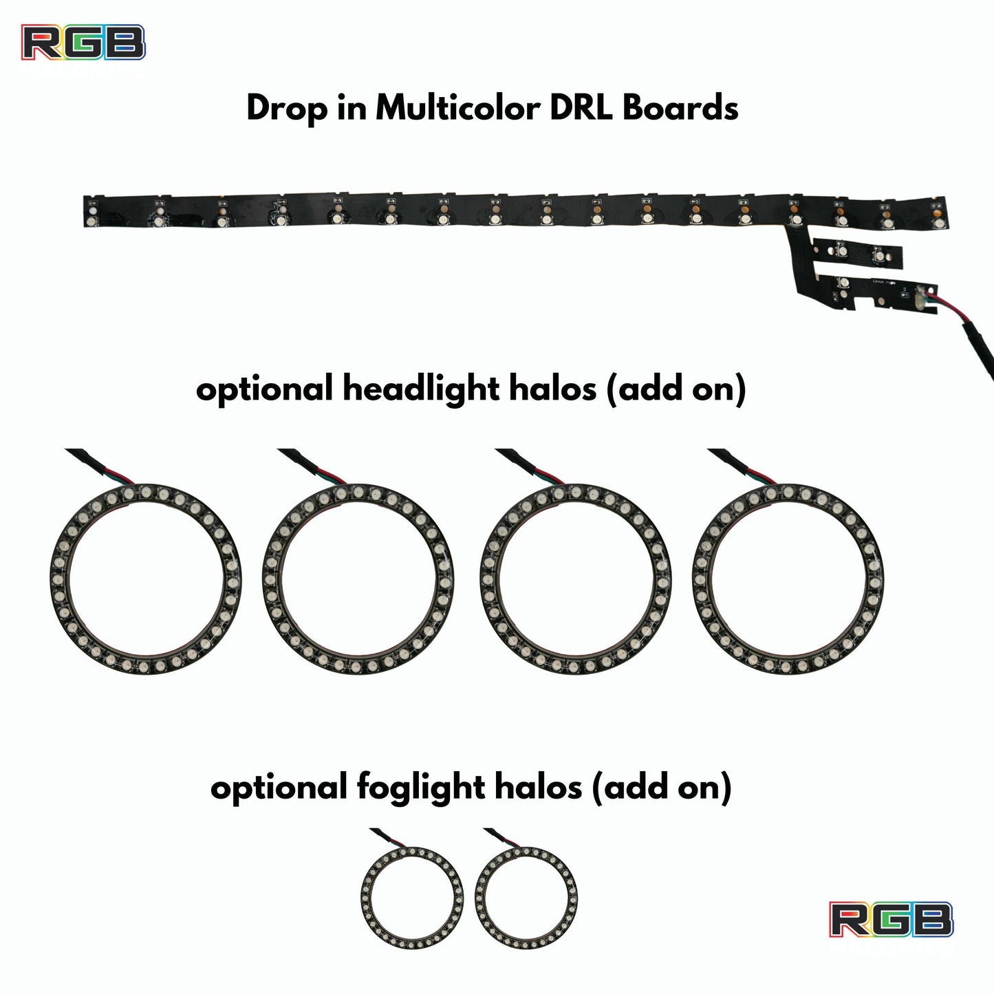 Lexus IS Multicolor Flow Series DRL Boards (2014-2020) - S4 | A20 | P2   - BX12-S4 | B10 | A20 | P2   - BX12-S4 | B12x2 | A20 | P2   - BX12-S4 | B10 | B12x2| A20 | P2   - BX12-  DRIVEN - 2