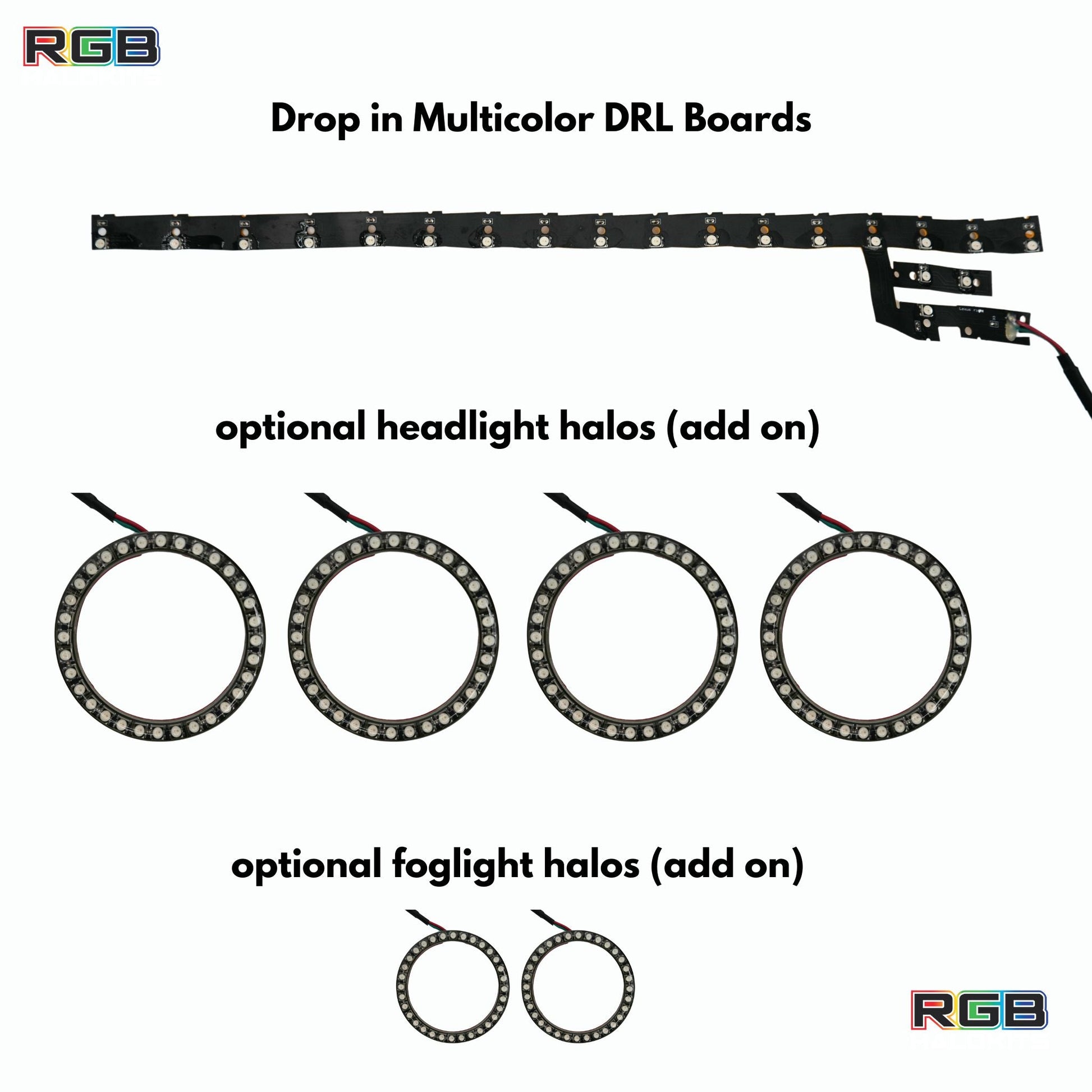 Lexus IS Multicolor Flow Series DRL Boards (2014-2020) - S4 | A20 | P2   - BX12-S4 | B10 | A20 | P2   - BX12-S4 | B12x2 | A20 | P2   - BX12-S4 | B10 | B12x2| A20 | P2   - BX12-  DRIVEN - 2