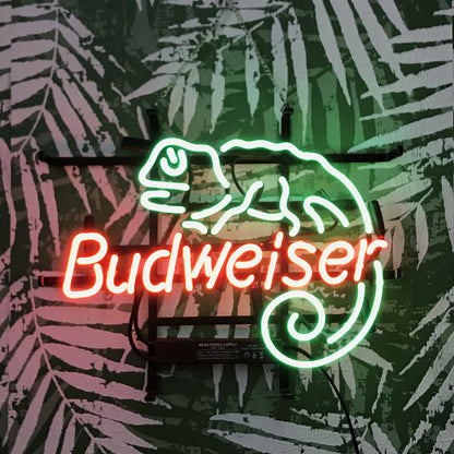 Lizard Budweiser Neon Light Sign - ME153-  DRIVEN - 1