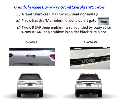Jeep Emblem Overlay Decals   - 2021-2025 Grand Cherokee L - sku-42874255868091-sku-42874255900859-sku-42874255933627-sku-42874255966395-sku-42874256031931-  DRIVEN - 7