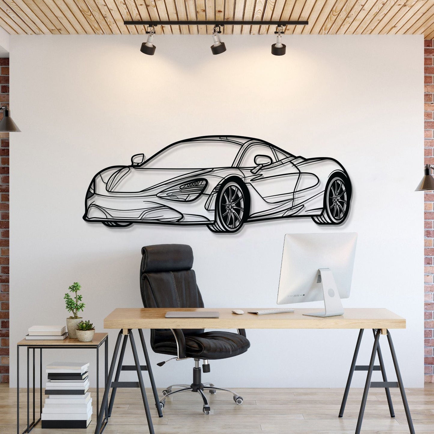 720S Perspective Metal Car Wall Art - MT1129 - MT1129B69L-MT1129B80L-MT1129B99L-MT1129B115L-MT1129B140L-  DRIVEN - 1