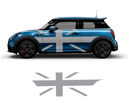 Mini Cooper Flag Side Graphics - sku-50951645692036-sku-50951645724804-sku-50951645757572-sku-50951645790340-sku-50951645823108-  DRIVEN - 7