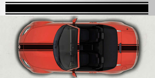 Mazda Miata MX-5 Center Triple Racing Stripe - sku-50952428552324-sku-50952428585092-sku-50952428617860-sku-50952428650628-sku-50952428683396-  DRIVEN - 1