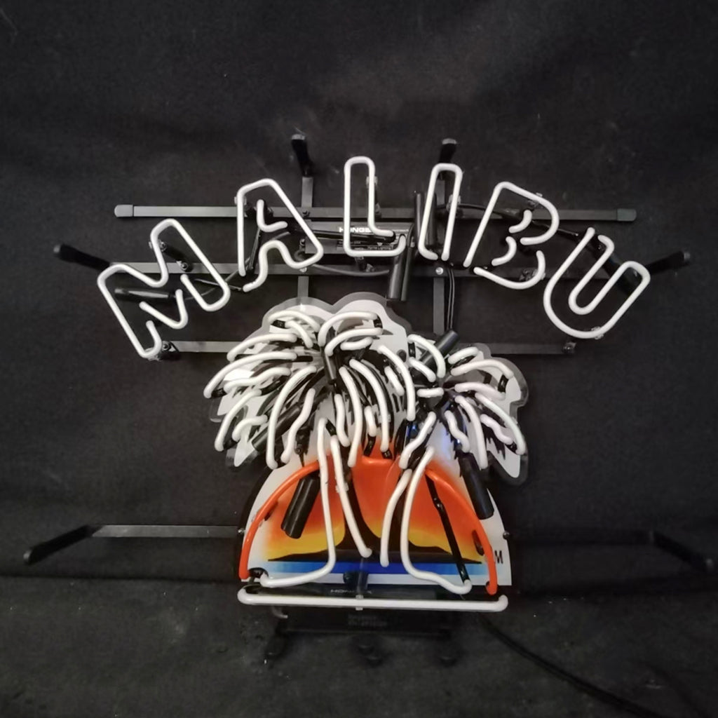 Malibu Beer Palm Tree Neon Signs - MEX057B-  DRIVEN - 3