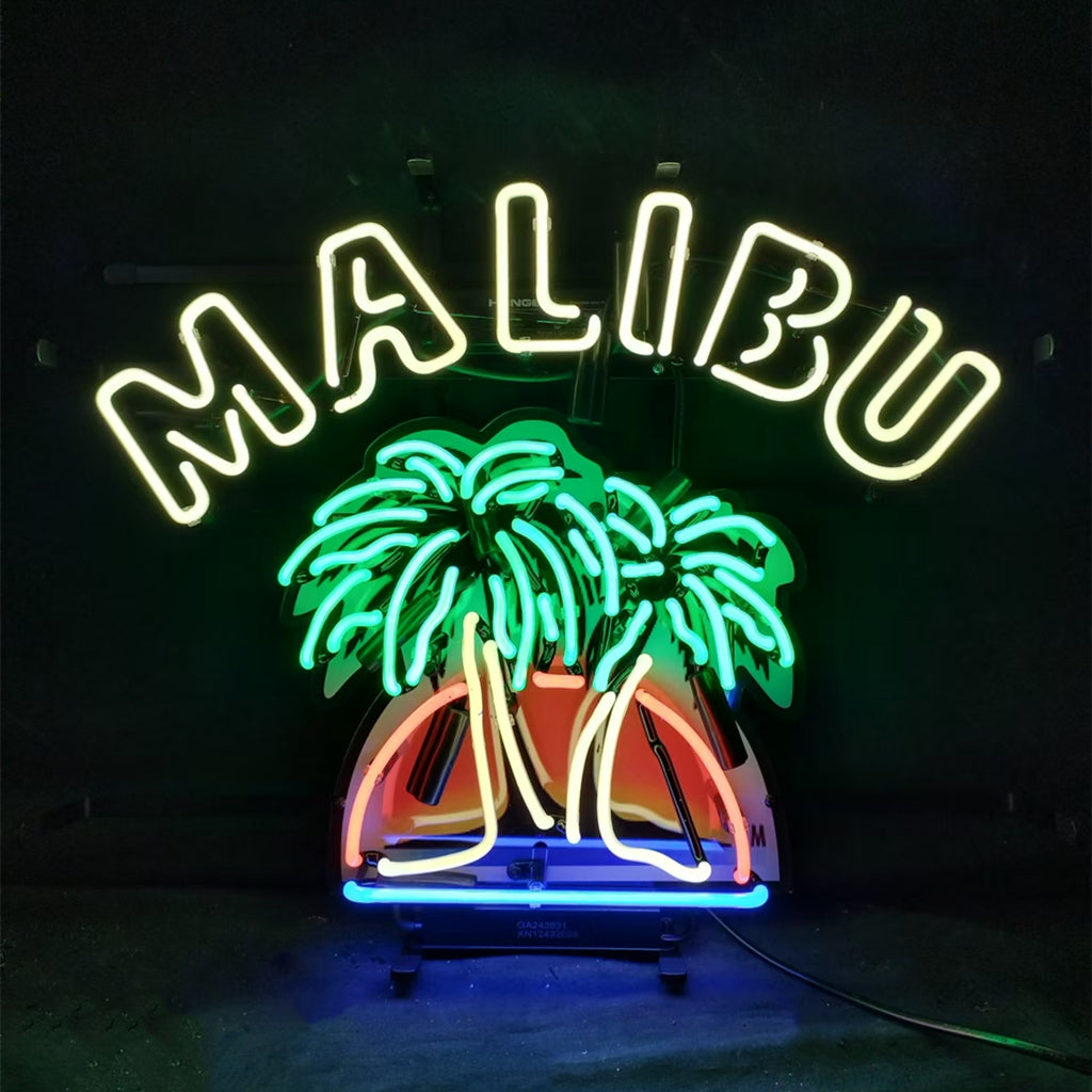 Malibu Beer Palm Tree Neon Signs - MEX057B-  DRIVEN - 2