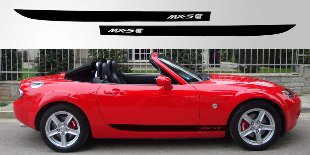 Miata MX-5 GT NC Door Stripe Decal Graphic - sku-50952429568132-sku-50952429600900-sku-50952429633668-sku-50952429666436-sku-50952429699204-  DRIVEN - 1