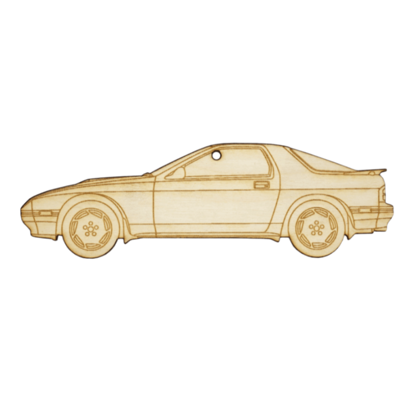 ZSPEC Laser-Engraved Wood Ornament, Style: Mazda RX-7 FC, Birch - ZSD-562549-  DRIVEN - 1