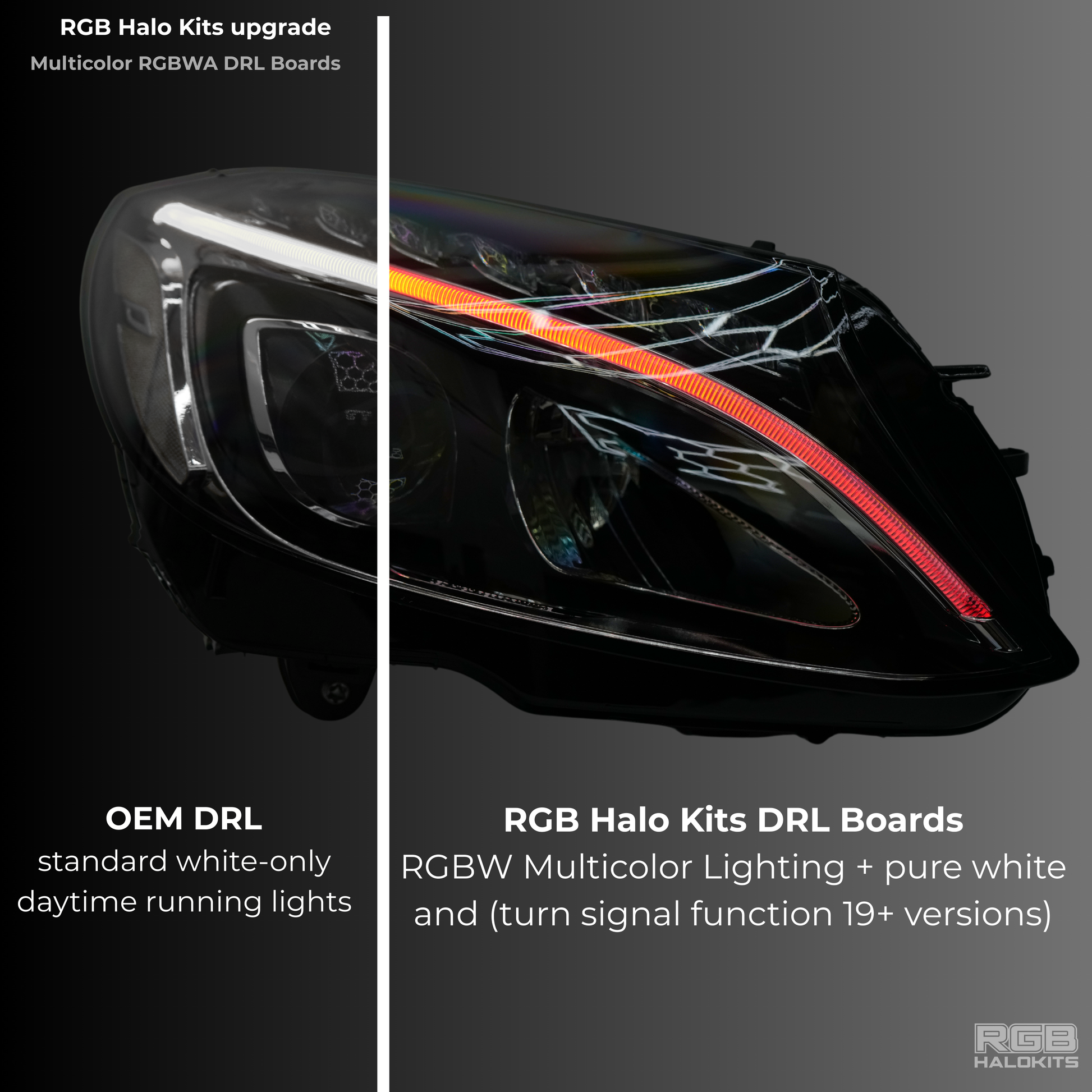 Mercedes Benz C-Class RGBW Multicolor DRL Boards (2015-2023) - E8 | A12 | P2   - BX1-E10 | A11 | P2   - BX1-E9 | A11 | P2   - BX1-  DRIVEN - 3