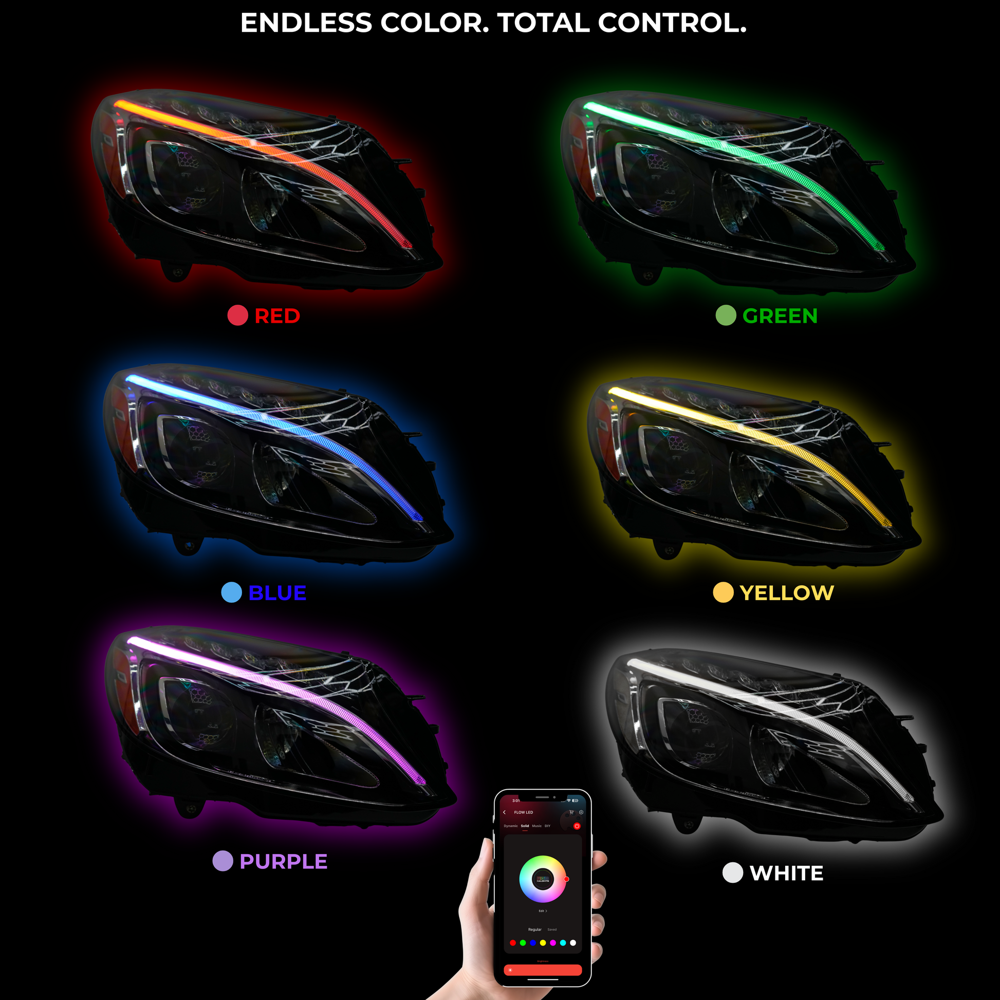 Mercedes Benz C-Class RGBW Multicolor DRL Boards (2015-2023) - E8 | A12 | P2   - BX1-E10 | A11 | P2   - BX1-E9 | A11 | P2   - BX1-  DRIVEN - 5