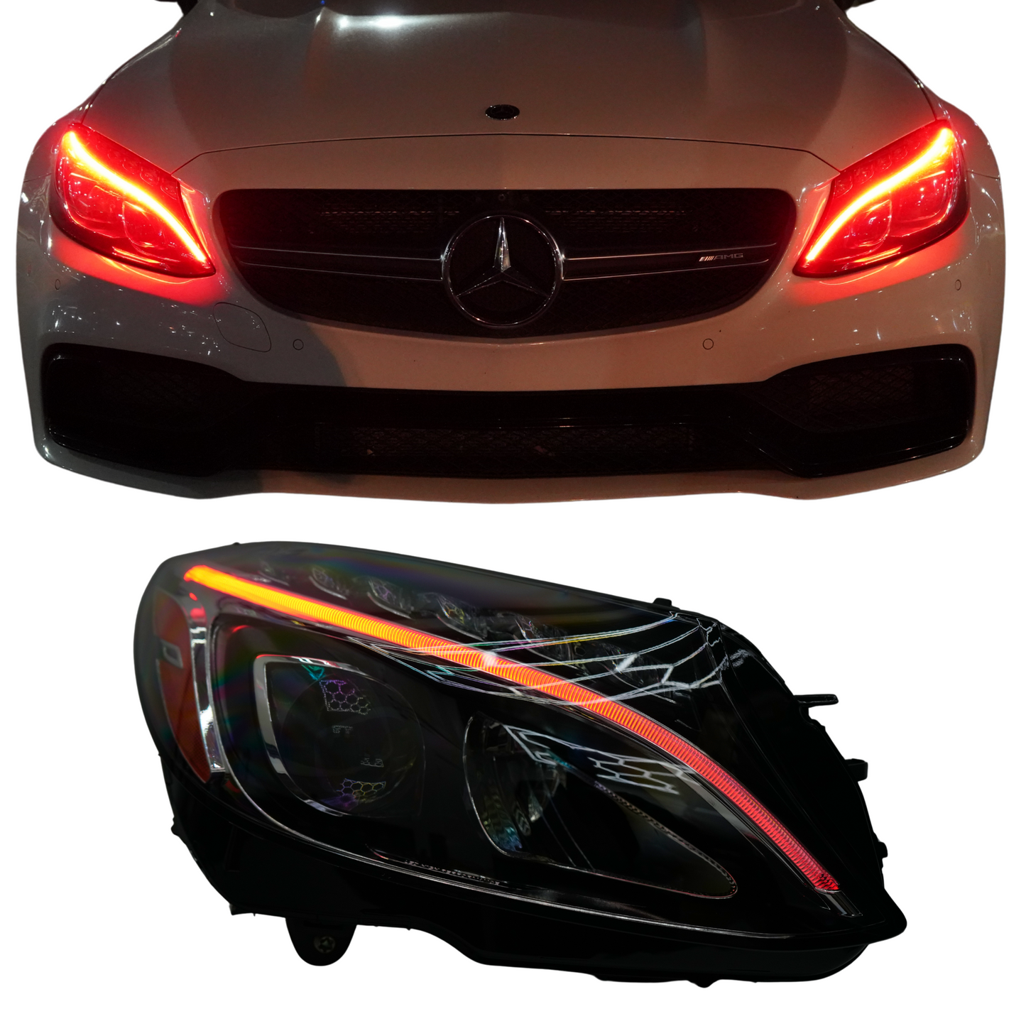 Mercedes Benz C-Class RGBW Multicolor DRL Boards (2015-2023) - E8 | A12 | P2   - BX1-E10 | A11 | P2   - BX1-E9 | A11 | P2   - BX1-  DRIVEN - 1