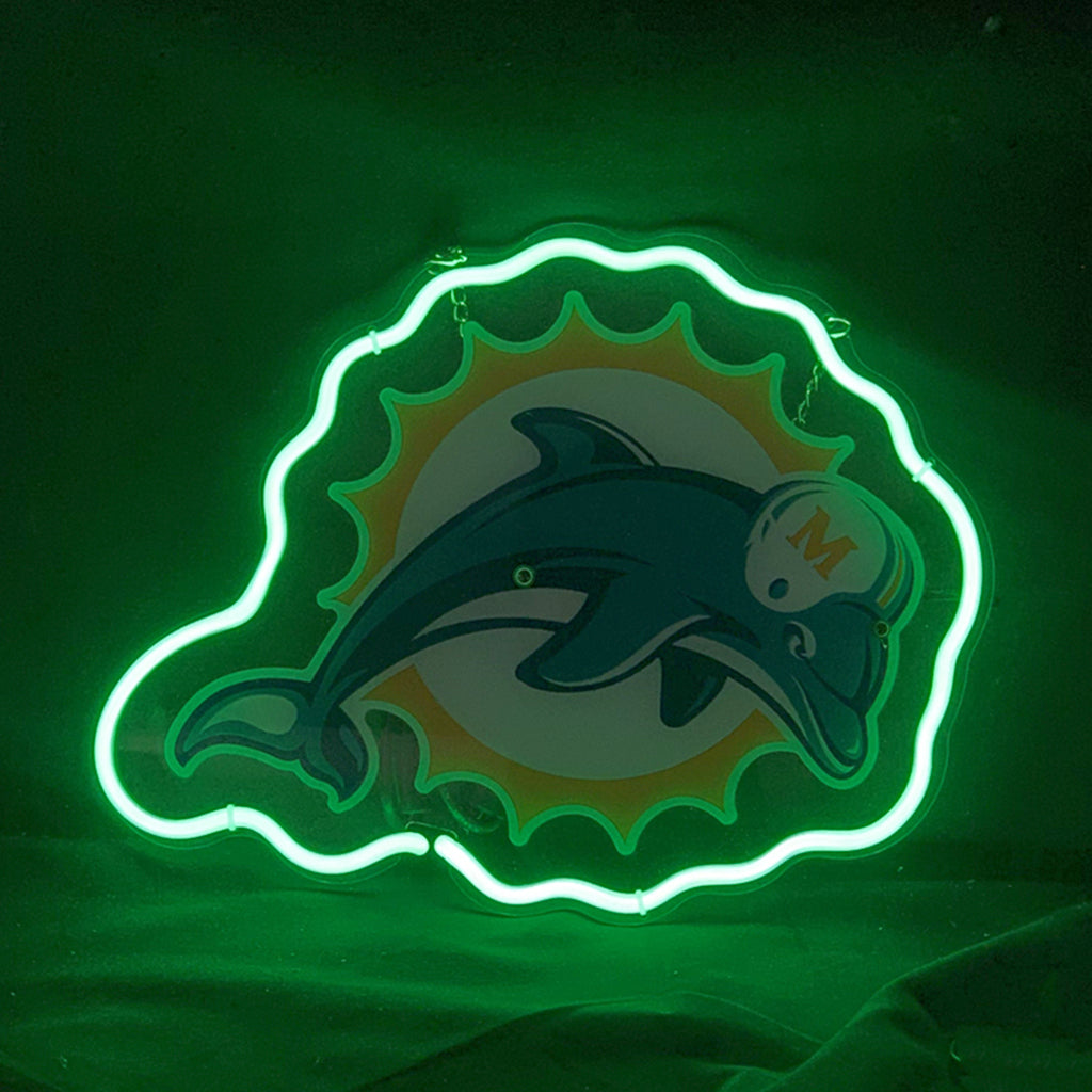 Miami Dolphins Football Logo Neon Signs Light - TN233-  DRIVEN - 2