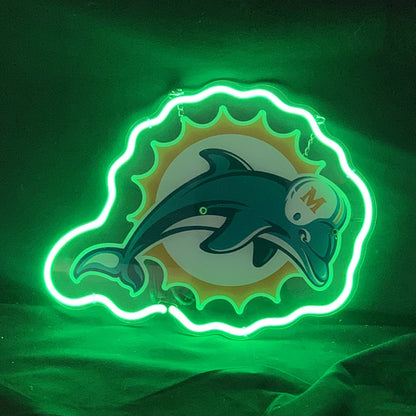 Miami Dolphins Football Logo Neon Signs Light - TN233-  DRIVEN - 3