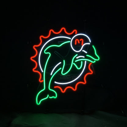 Miami Dolphins Football Logo Neon Signs Light - ME071B-  DRIVEN - 2