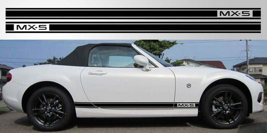 Mazda Miata MX-5 Triple Stripe Decal Graphic - sku-50952454930564-sku-50952454963332-sku-50952454996100-sku-50952455028868-sku-50952455061636-  DRIVEN - 1