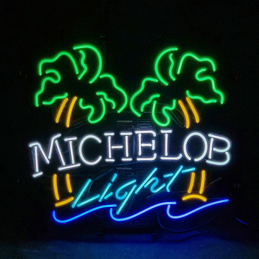 Michelob Light Coconut Palm Tree Neon Light Sign - ME440-  DRIVEN - 2