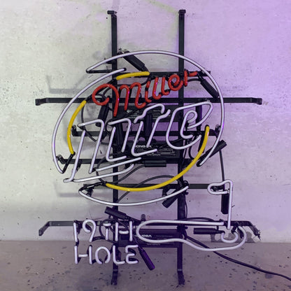 Miller Lite 19th Hole Golf Neon Signs Light - ME329-  DRIVEN - 3