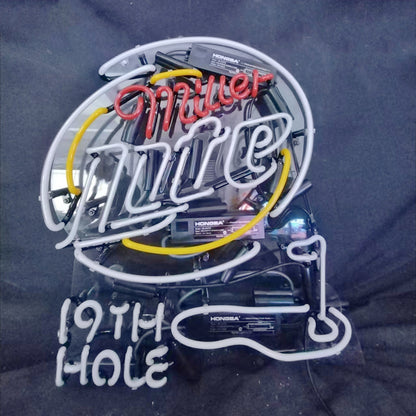Miller Lite 19th Hole Golf Neon Light Sign - ME329B-  DRIVEN - 3