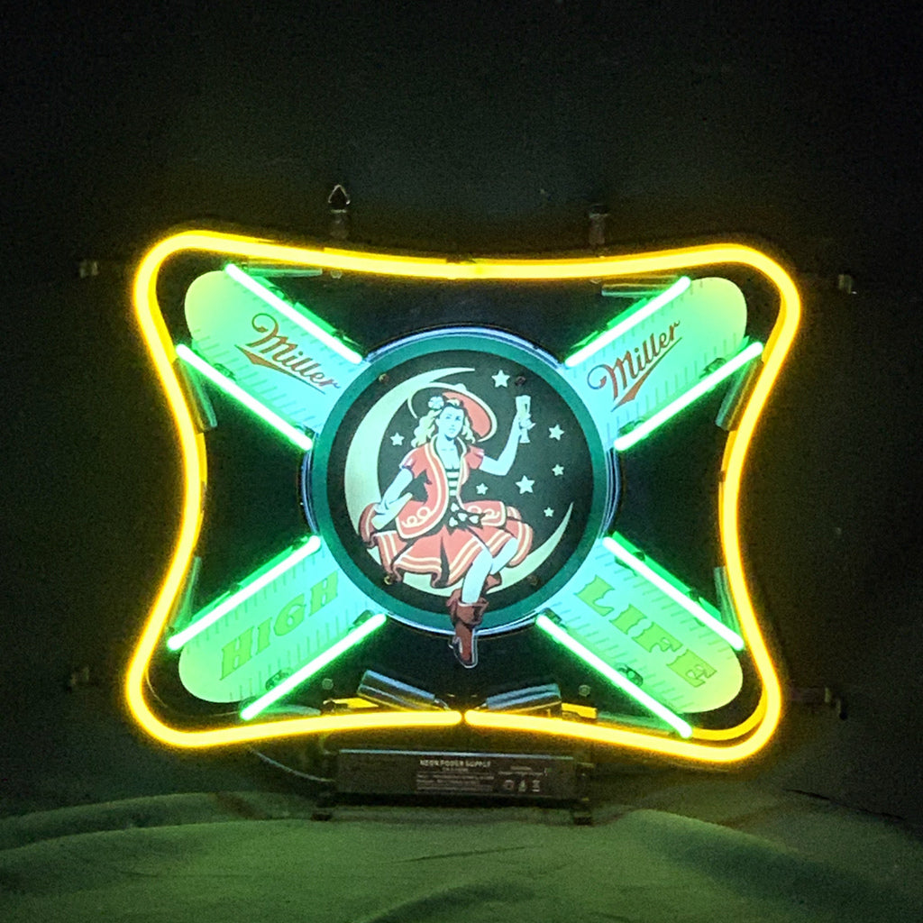 Miller Lite High Life Girl Lager Neon Sign Light - ME704-  DRIVEN - 3