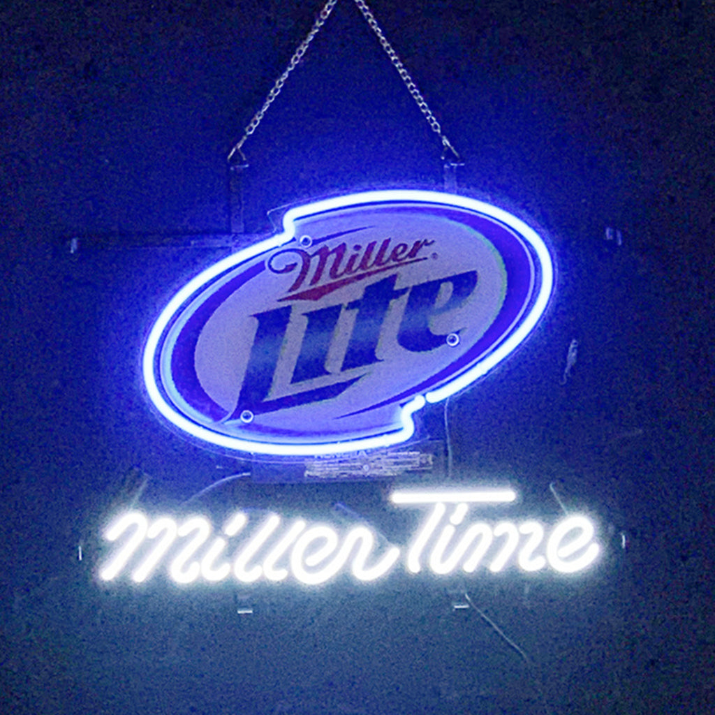 Miller Lite Miller Time Neon Light Signs - ME219-  DRIVEN - 1