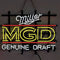Miller MGD Genuine Draft Neon Signs Light