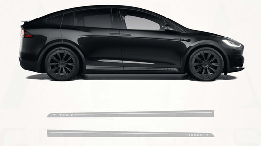 Tesla Model X Side Stripe Graphics (2016–2024) – Premium Vinyl Rocker Panel Decals - sku-51060858716292-sku-51060858749060-sku-51060858781828-sku-51060858814596-sku-51060858847364-  DRIVEN - 1