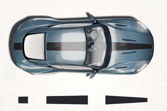 Aston Martin DB11 Center Racing Stripes – Vinyl Decal Kit - sku-51060829028484-sku-51060829061252-sku-51060829094020-sku-51060829126788-sku-51060829159556-  DRIVEN - 1