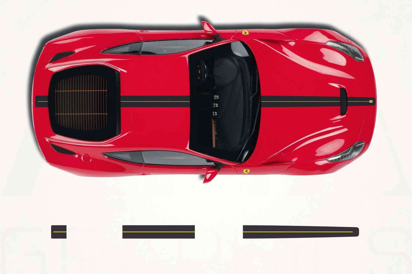 Ferrari F12 Berlinetta Center Stripes Decals - sku-51060834500740-sku-51060834533508-sku-51060834566276-sku-51060834599044-sku-51060834631812-  DRIVEN - 1